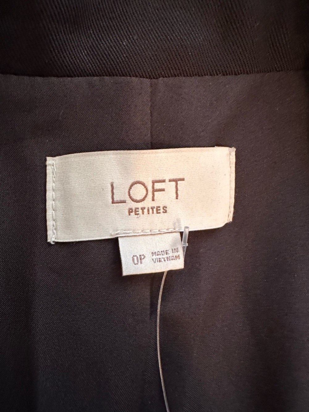 LOFT Petites Black Blazer Womens 0P One Button Career Jacket NWT - Picture 5 of 11